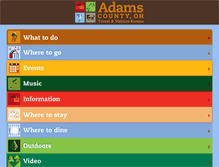Tablet Screenshot of m.adamscountytravel.org