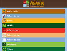 Tablet Screenshot of adamscountytravel.org